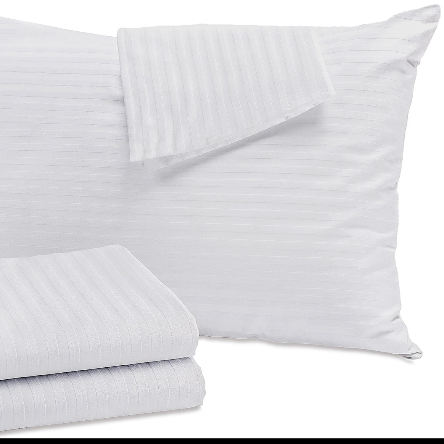 Sateen Cotton Pillow Zippered Cases 450TC
