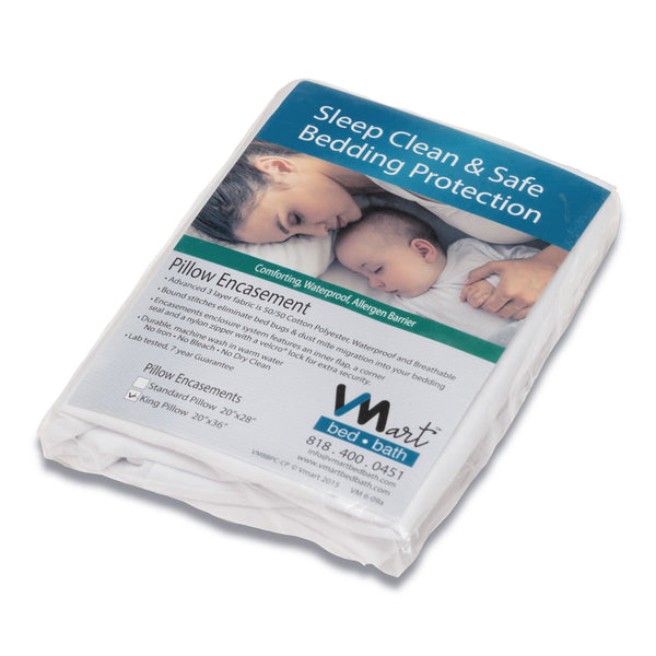 Pillow Protectors - Bedbug , Cotton rich  Zippered Pillow Encasement
