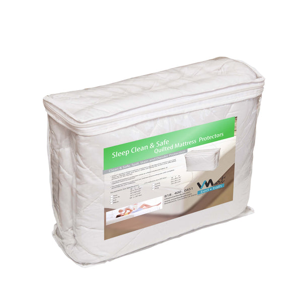 Quilted Zippered Pillow Protectors Pack of 2