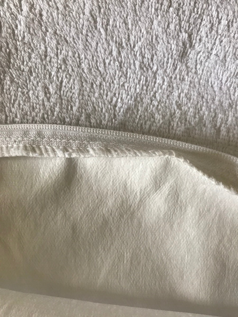 100% Waterproof Hypoallergenic Terry Cotton Zippered Pillow Protector Pack of  2